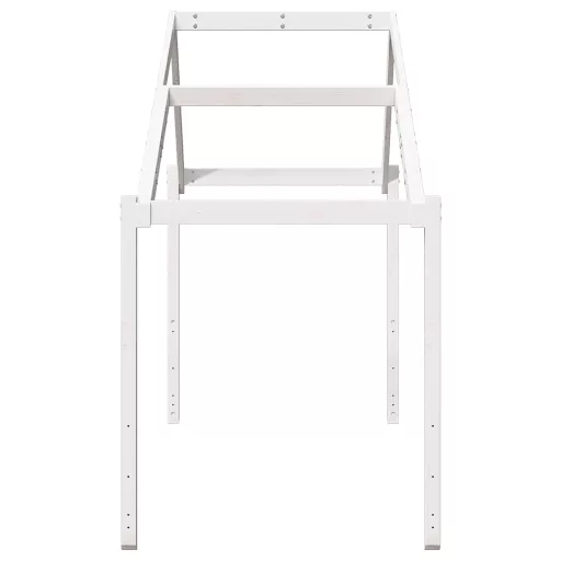 Fehér tömör fenyőfa gyerekágytető 203 x 95,5 x 142 cm