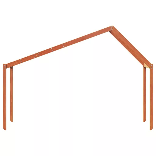 Viaszbarna tömör fenyőfa gyerekágytető 203 x 95,5 x 142 cm