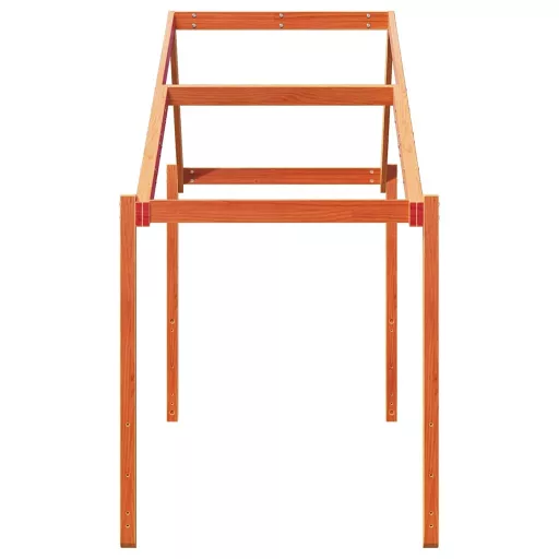 Viaszbarna tömör fenyőfa gyerekágytető 203 x 80,5 x 142 cm