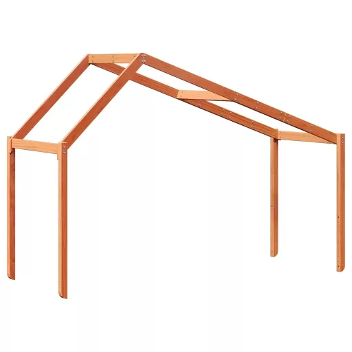 Viaszbarna tömör fenyőfa gyerekágytető 203 x 80,5 x 142 cm