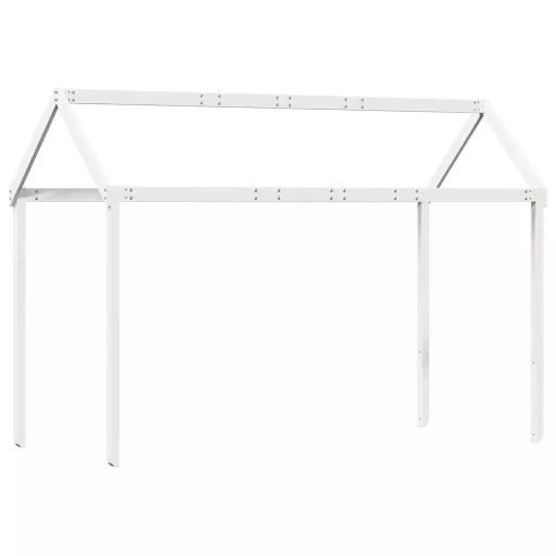 Fehér tömör fenyőfa gyerekágytető 217 x 95,5 x 159 cm