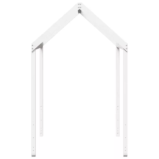 Fehér tömör fenyőfa gyerekágytető 217 x 95,5 x 159 cm