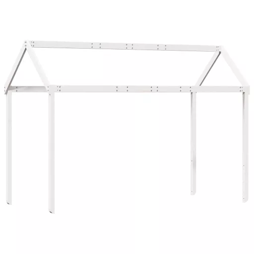 Fehér tömör fenyőfa gyerekágytető 217 x 95,5 x 159 cm