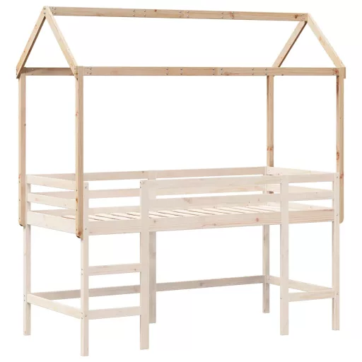 Tömör fenyőfa gyerekágytető 217 x 85,5 x 154 cm