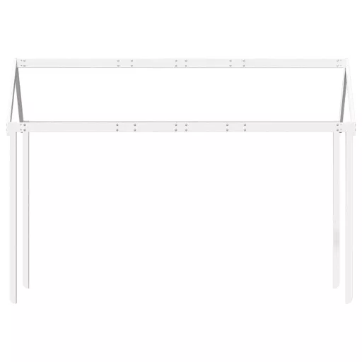 Fehér tömör fenyőfa gyerekágytető 207 x 95,5 x 159 cm