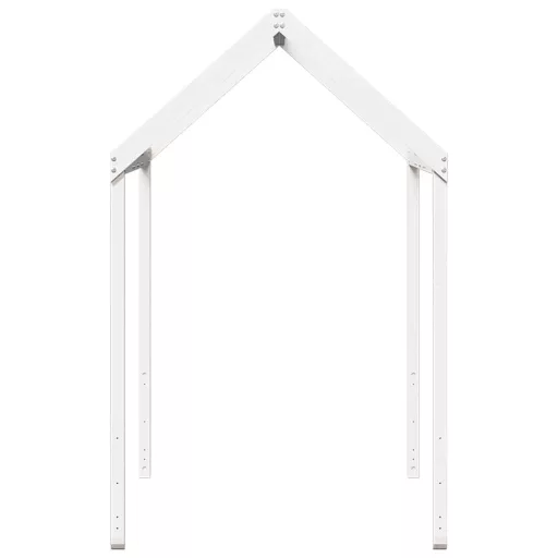 Fehér tömör fenyőfa gyerekágytető 207 x 95,5 x 159 cm