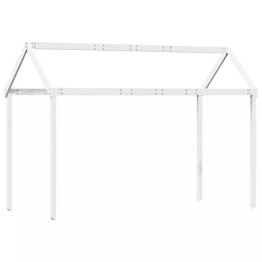 Fehér tömör fenyőfa gyerekágytető 207 x 95,5 x 159 cm