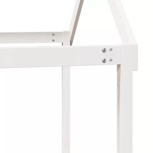 Fehér tömör fenyőfa gyerekágytető 207 x 95,5 x 159 cm