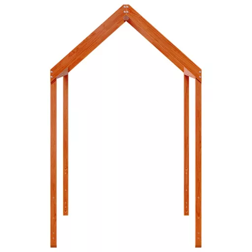 Viaszbarna tömör fenyőfa gyerekágytető 207 x 95,5 x 159 cm