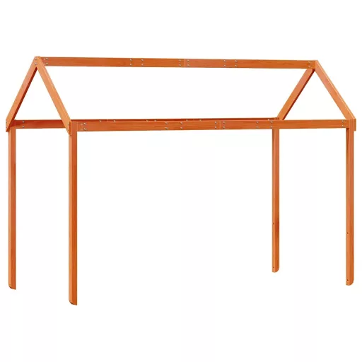Viaszbarna tömör fenyőfa gyerekágytető 207 x 80,5 x 151,5 cm