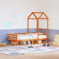   Viaszbarna tömör fenyőfa gyerekágytető 108 x 70 x 176,5 cm