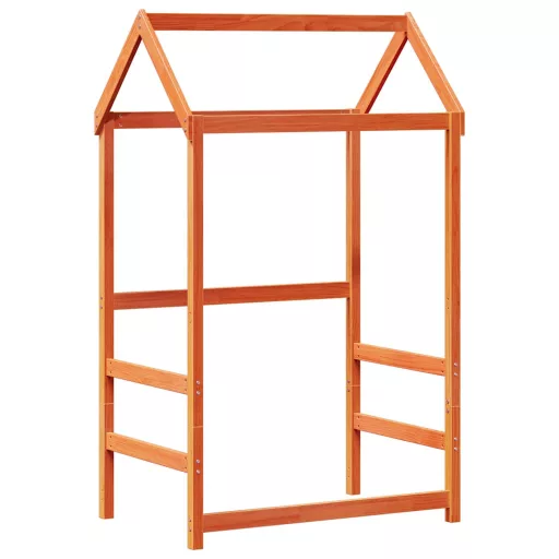 Viaszbarna tömör fenyőfa gyerekágytető 108 x 70 x 176,5 cm
