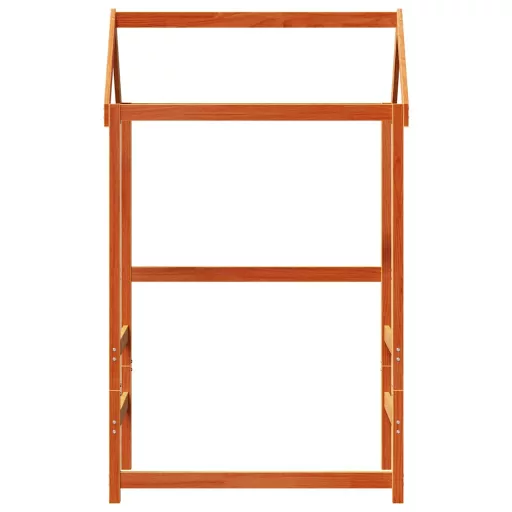 Viaszbarna tömör fenyőfa gyerekágytető 108 x 70 x 176,5 cm