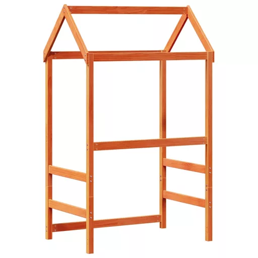 Viaszbarna tömör fenyőfa gyerekágytető 108 x 70 x 176,5 cm
