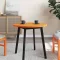 Viaszbarna tömör fenyőfa kerek asztallap Ø70 x 2,5 cm