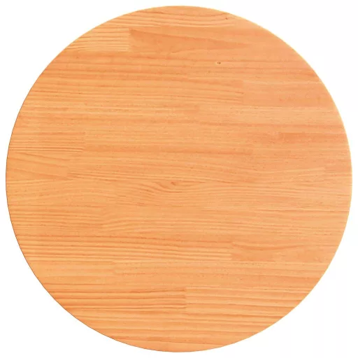 Viaszbarna tömör fenyőfa kerek asztallap Ø70 x 2,5 cm
