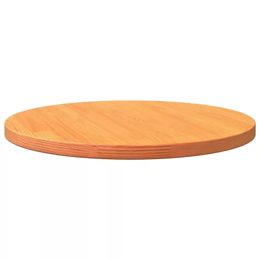 Viaszbarna tömör fenyőfa kerek asztallap Ø70 x 2,5 cm