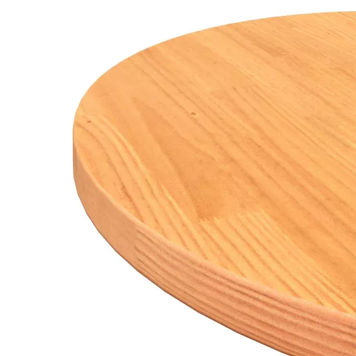 Viaszbarna tömör fenyőfa kerek asztallap Ø70 x 2,5 cm