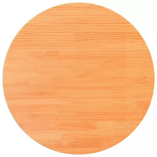 Viaszbarna tömör fenyőfa kerek asztallap Ø80 x 2,5 cm