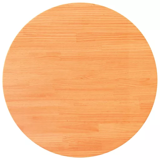 Viaszbarna tömör fenyőfa kerek asztallap 90 x 2,5 cm