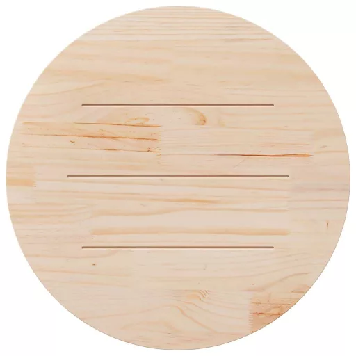 Viaszbarna tömör fenyőfa kerek asztallap 90 x 2,5 cm