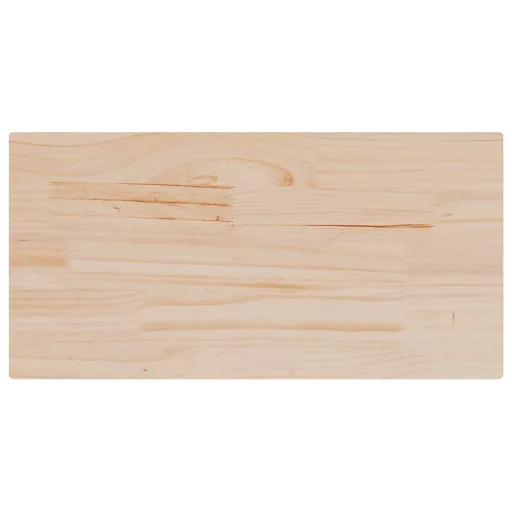 2 db tömör fenyőfa téglalap alakú asztallap 60 x 30 x 1,7 cm