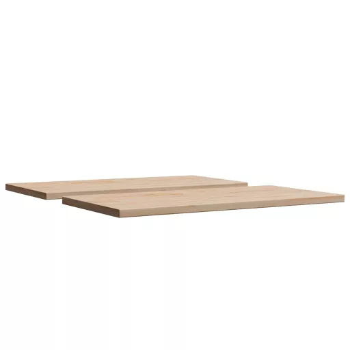 2 db tömör fenyőfa téglalap alakú asztallap 60 x 30 x 1,7 cm