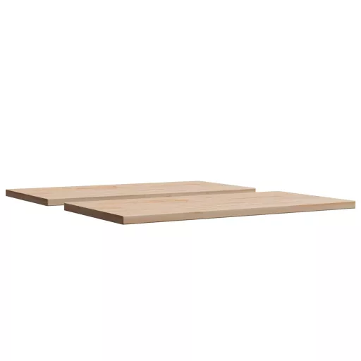 2 db tömör fenyőfa téglalap alakú asztallap 80 x 40 x 1,7 cm