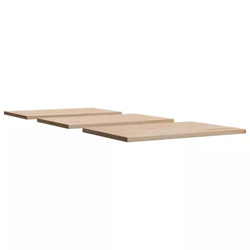 3 db tömör fenyőfa téglalap alakú asztallap 80 x 47 x 1,7 cm
