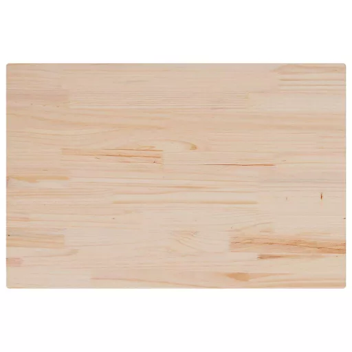 Tömör fenyőfa téglalap alakú asztallap 80 x 50 x 2,5 cm