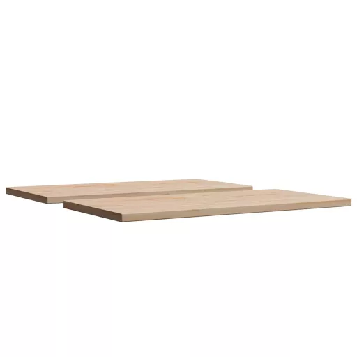 2 db tömör fenyőfa téglalap alakú asztallap 80 x 40 x 2,5 cm
