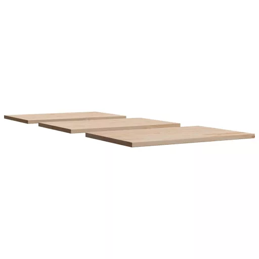 3 db tömör fenyőfa téglalap alakú asztallap 80 x 47 x 2,5 cm