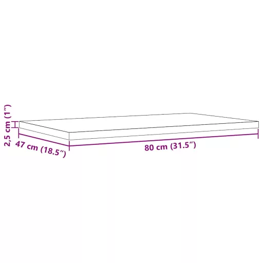 3 db tömör fenyőfa téglalap alakú asztallap 80 x 47 x 2,5 cm