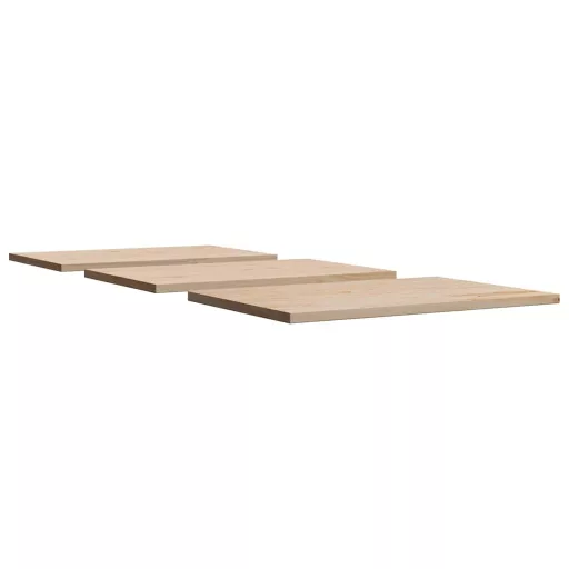 3 db tömör fenyőfa téglalap alakú asztallap 80 x 53 x 2,5 cm