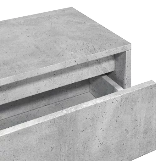 4 részes betonszürke szerelt fa előszobai bútorgarnitúra