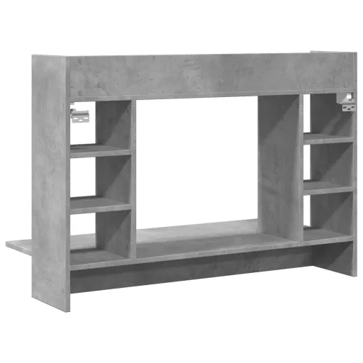Betonszürke szerelt fa falra szerelhető íróasztal 105x48x75 cm