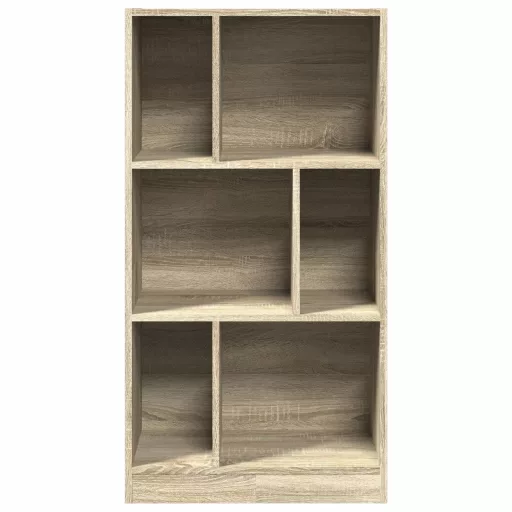 Sonoma tölgy színű szerelt fa könyvszekrény 57x28,5x107,5 cm