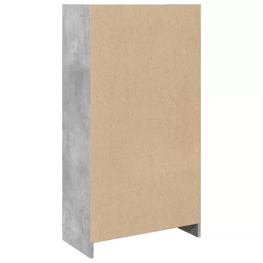 Betonszürke szerelt fa könyvespolc 57 x 28,5 x 107,5 cm