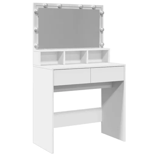 Fehér fésülködőasztal LED-del 80 x 41 x 134,5 cm
