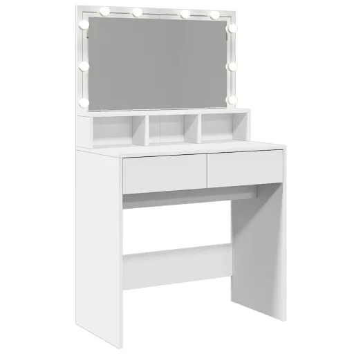 Fehér fésülködőasztal LED-del 80 x 41 x 134,5 cm