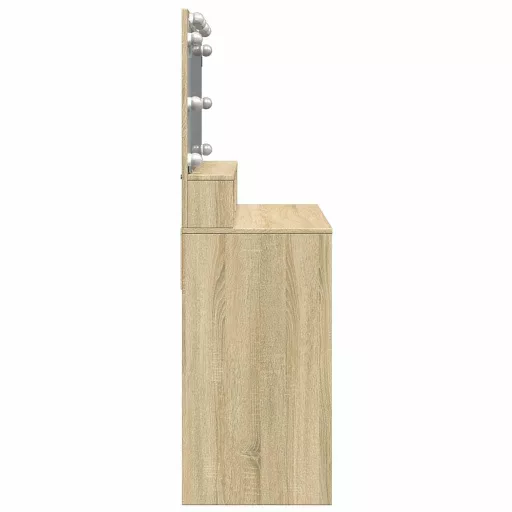 Sonoma tölgy színű fésülködőasztal LED-del 80 x 41 x 134,5 cm