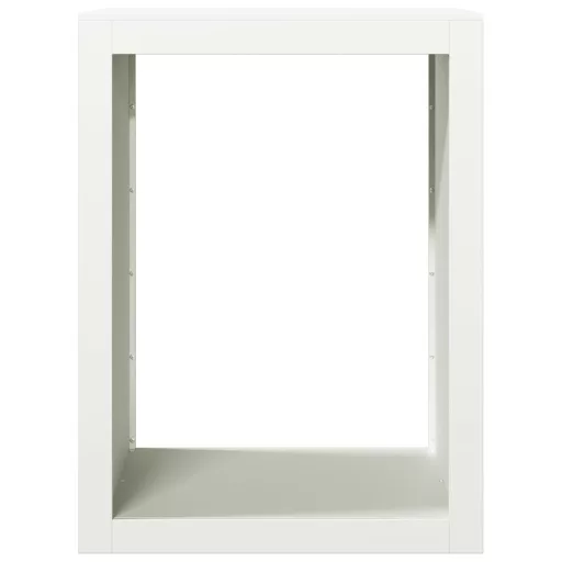 Fehér acél tűzifatároló 60 x 40 x 80 cm