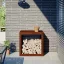 Tűzifa állvány 60x40x60 cm időjárásálló acélból