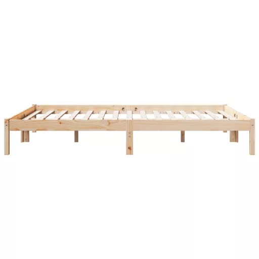 Tömör fenyőfa extra hosszú ágykeret matrac nélkül 160 x 210 cm