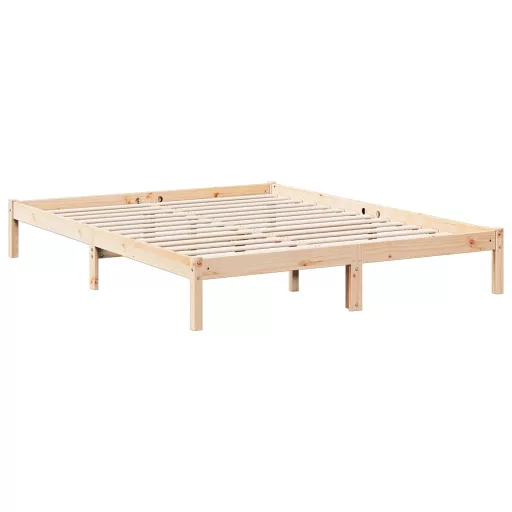 Tömör fenyőfa extra hosszú ágykeret matrac nélkül 160 x 210 cm