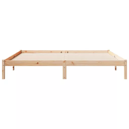 Tömör fenyőfa extra hosszú ágykeret matrac nélkül 180 x 210 cm