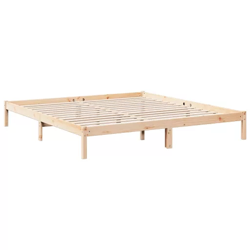 Tömör fenyőfa extra hosszú ágykeret matrac nélkül 180 x 210 cm