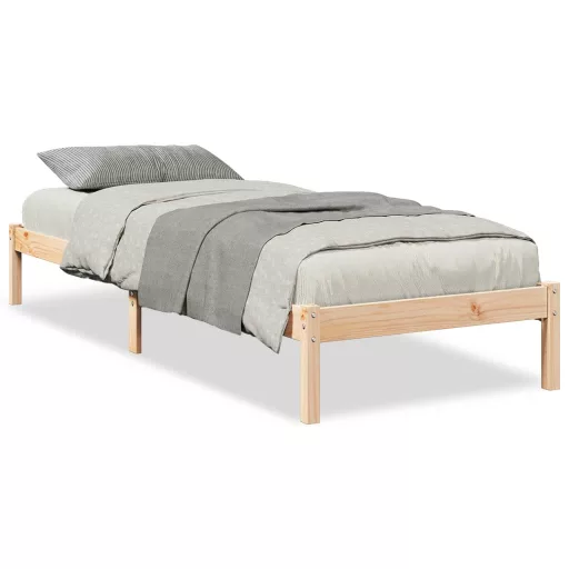 Tömör fenyőfa extra hosszú ágykeret matrac nélkül 90 x 220 cm