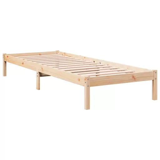 Tömör fenyőfa extra hosszú ágykeret matrac nélkül 90 x 220 cm