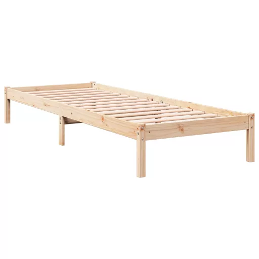 Tömör fenyőfa extra hosszú ágykeret matrac nélkül 90 x 220 cm